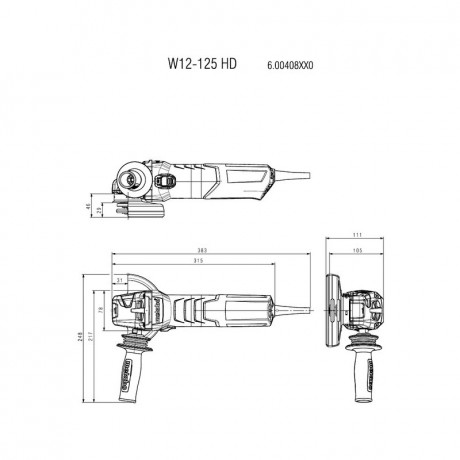 Угловая шлифмашина Metabo W 12-125 HD SET CED PLUS 600408510