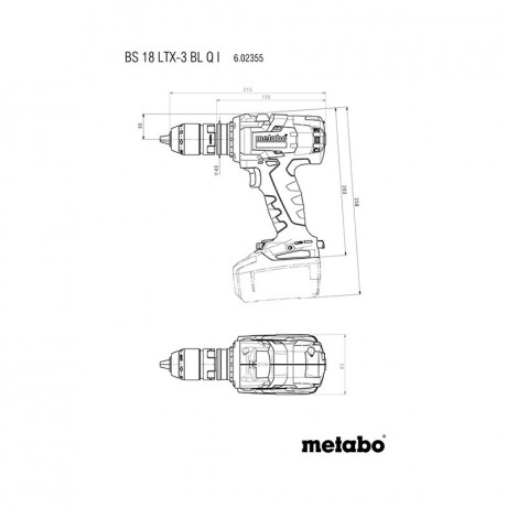 Аккумуляторная дрель-шуруповёрт Metabo BS 18 LTX-3 BL Q I 602355660
