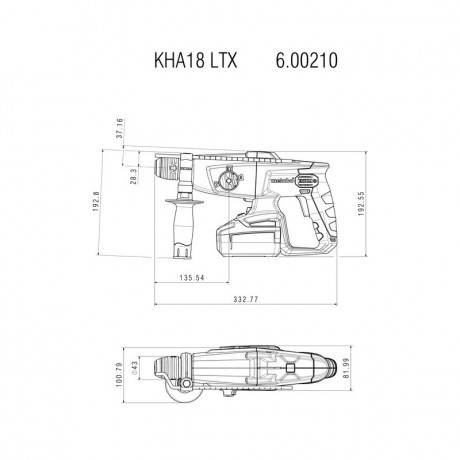 Аккумуляторный перфоратор Metabo KHA 18 LTX 600210890