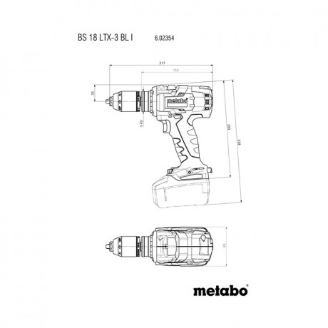 Аккумуляторная дрель-шуруповёрт Metabo BS 18 LTX-3 BL I 602354650