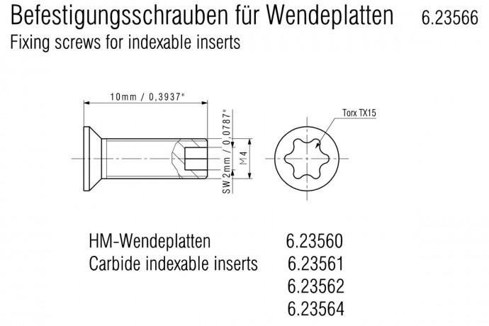 Крепежные винты для поворотных пластин фрезера Metabo 623566000