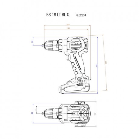 Аккумуляторная дрель-шуруповёрт Metabo BS 18 LT BL Q 602334800