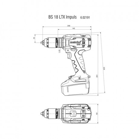 Аккумуляторная дрель-шуруповёрт Metabo BS 18 LTX IMPULS 602191500