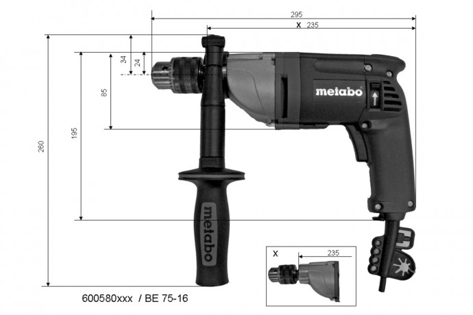 Дрель Metabo BE 75-16 600580000