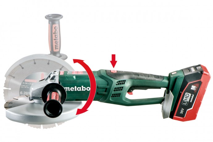 Аккумуляторная угловая шлифмашина Metabo WPB 36 LTX BL 230 613101660