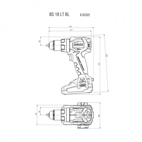 Аккумуляторная дрель-шуруповёрт Metabo BS 18 LT BL 602325800