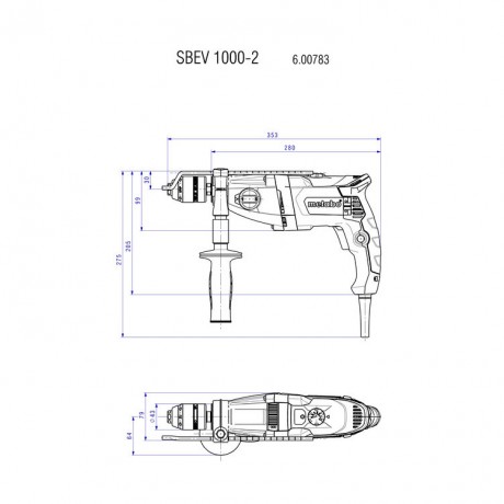 Ударная дрель Metabo SBEV 1000-2 600783500