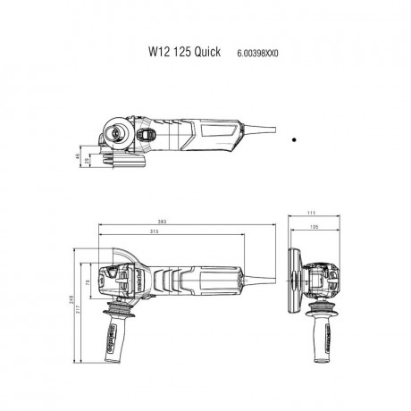 Угловая шлифмашина Metabo W 12-125 QUICK 600398010