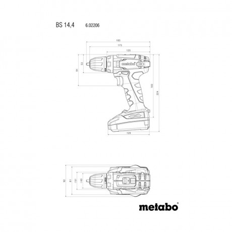 Аккумуляторная дрель-шуруповёрт Metabo BS 14.4 602206540