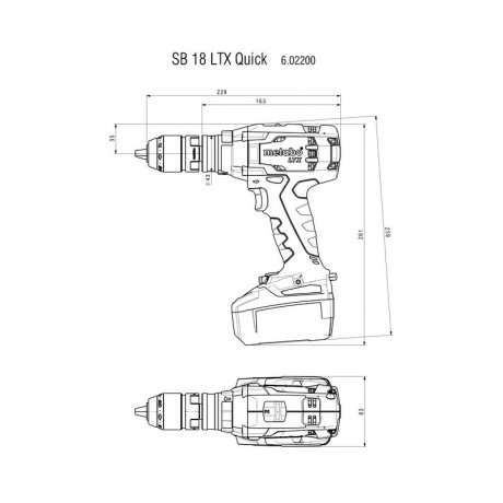 Аккумуляторная ударная дрель Metabo SB 18 LTX QUICK 602200650