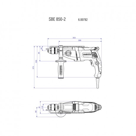 Ударная дрель Metabo SBE 850-2 600782500