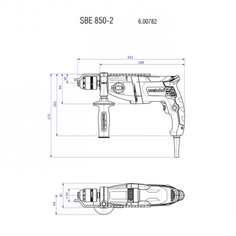 Ударная дрель Metabo SBE 850-2 600782510