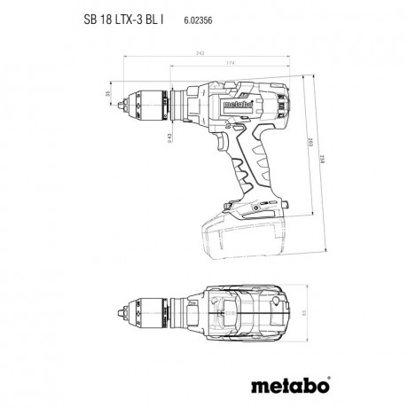 Аккумуляторная ударная дрель Metabo SB 18 LTX-3 BL I 602356650