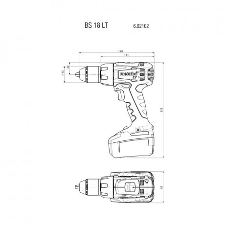 Аккумуляторная дрель-шуруповёрт Metabo BS 18 LT 602102890