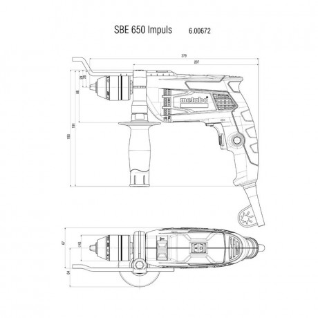 Ударная дрель Metabo SBE 650 IMPULS 600672500
