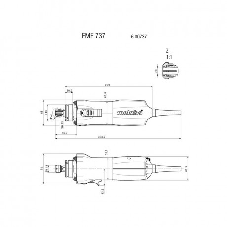 Верхний фрезер Metabo FME 737 600737000