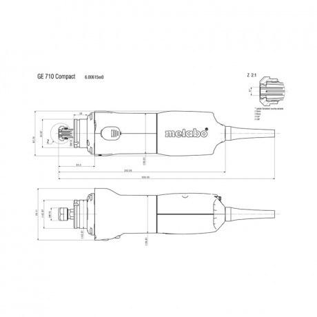 Прямая шлифмашина Metabo GE 710 COMPACT 600615000