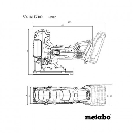 Аккумуляторный лобзик Metabo STA 18 LTX 100 601002800
