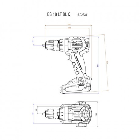 Аккумуляторная дрель-шуруповёрт Metabo BS 18 LT BL Q 602334890