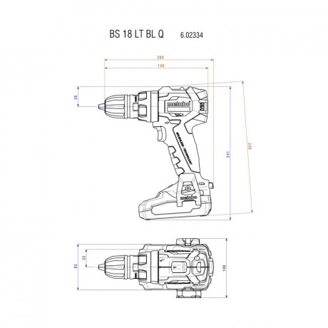 Аккумуляторная дрель-шуруповёрт Metabo BS 18 LT BL Q 602334840