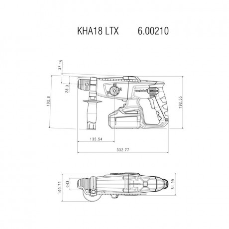 Аккумуляторный перфоратор Metabo KHA 18 LTX 600210500