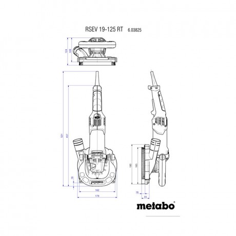 Шлифмашина по бетону Metabo RSEV 19-125 RT 603825700