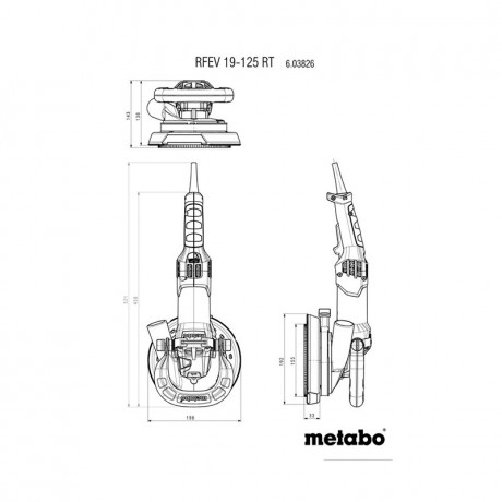 Шлифователь по штукатурке Metabo RFEV 19-125 RT 603826700