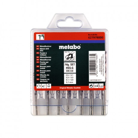 Кассета со сверлами HSS-G Metabo 627979000