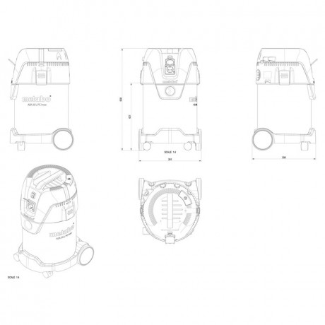 Пылесос Metabo ASA 30 L PC INOX 602015000