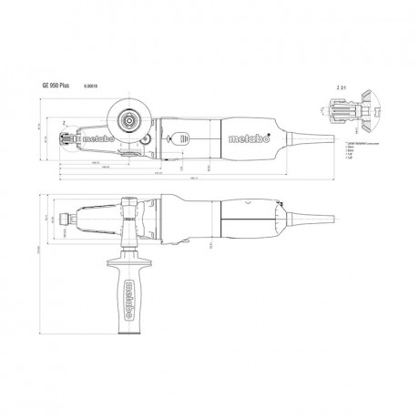 Прямая шлифмашина Metabo GE 950 G PLUS 600618000