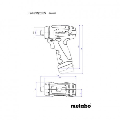 Аккумуляторная дрель-шуруповёрт Metabo PowerMaxx BS BASIC SET 600080880