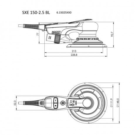 Эксцентриковая шлифмашина Metabo SXE 150-2.5 BL 615025000