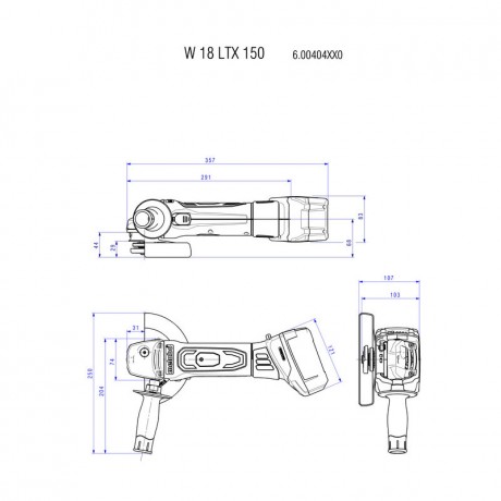 Аккумуляторная угловая шлифмашина Metabo W 18 LTX 150 QUICK 600404890