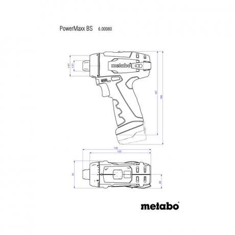 Аккумуляторная дрель-шуруповёрт Metabo PowerMaxx BS BASIC 600080500