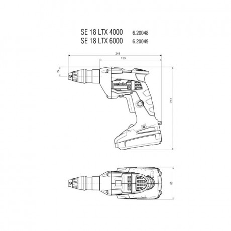 Аккумуляторный шуруповёрт для гипсокартона Metabo SE 18 LTX 4000 620048500