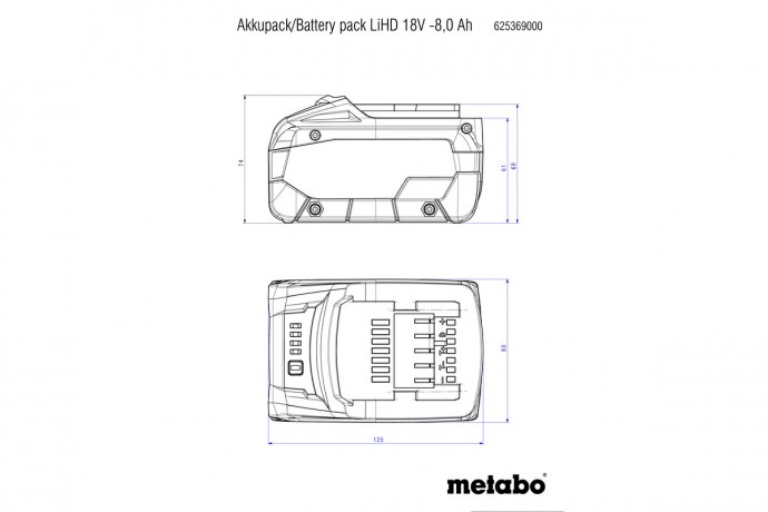 Аккумулятор Metabo LiHD 625549000