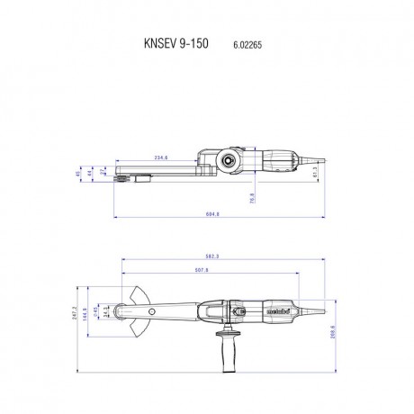 Шлифователь угловых сварных швов Metabo KNSE 9-150 SET 602265500