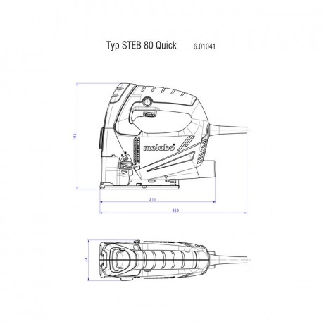 Лобзик Metabo STEB 80 QUICK 601041500