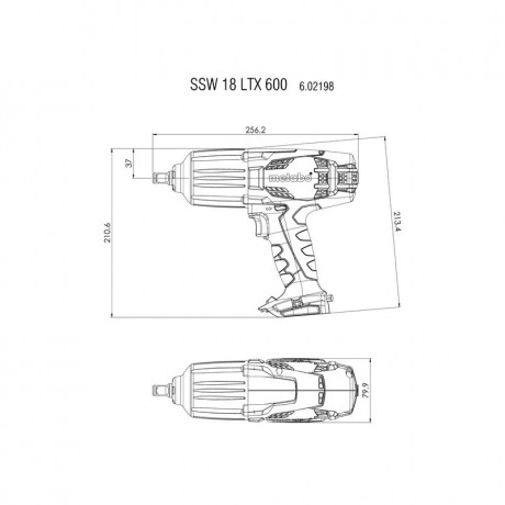 Аккумуляторный ударный гайковерт Metabo SSW 18 LTX 600 602198500
