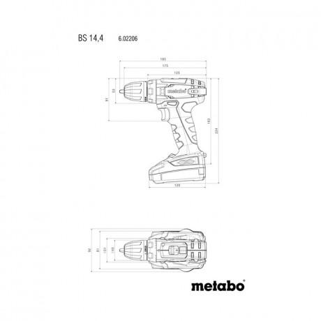 Аккумуляторная дрель-шуруповёрт Metabo BS 14.4 602206550