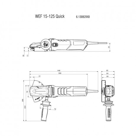Угловая шлифмашина Metabo WEF 15-125 QUICK 613082000