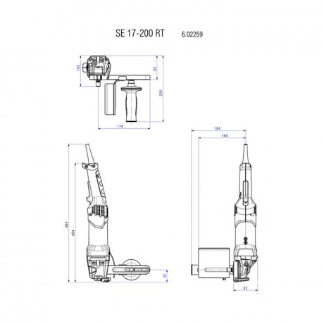 Щёточный шлифователь Metabo SE 17-200 RT SET 602259500