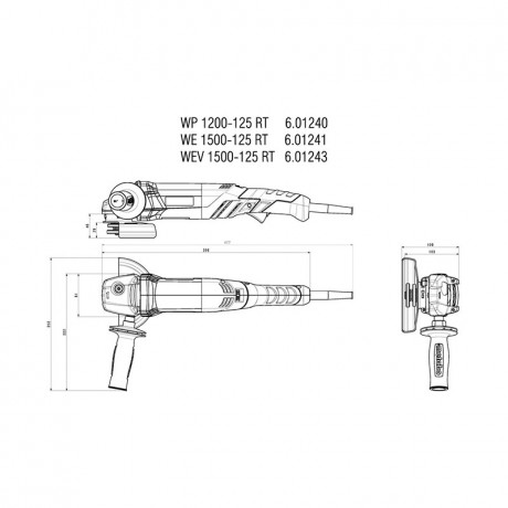Угловая шлифмашина Metabo WEV 1500-125 RT 601243000