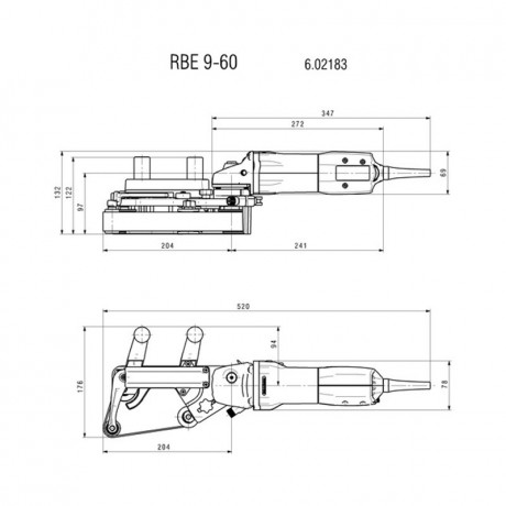 Шлифователь для труб Metabo RBE 9-60 SET 602183510