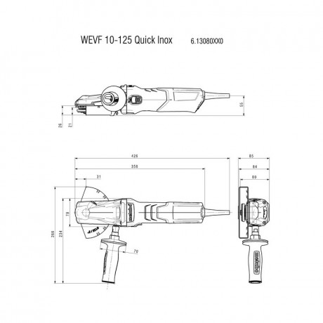 Угловая шлифмашина Metabo WEVF 10-125 QUICK INOX SET 613080500