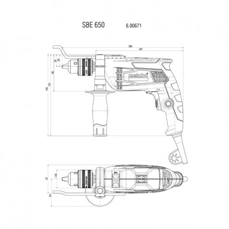 Ударная дрель Metabo SBE 650 600671850