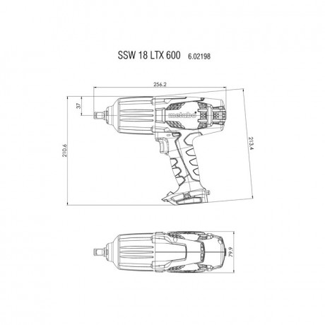 Аккумуляторный ударный гайковерт Metabo SSW 18 LTX 600 602198660