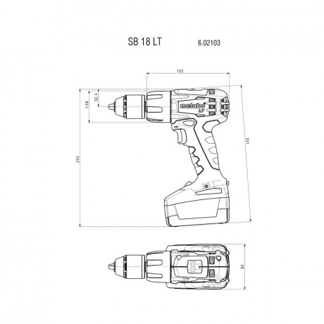 Аккумуляторная ударная дрель Metabo SB 18 LT COMPACT 602103510